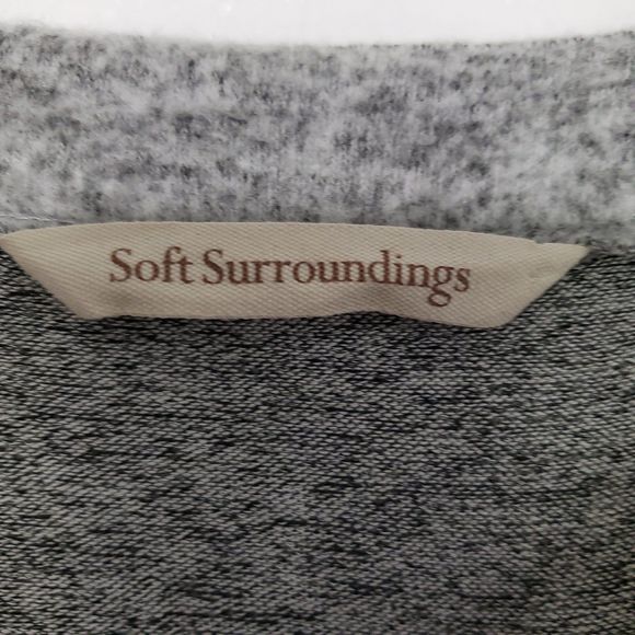 Soft Surroundings Heavyweight Long Sleeve Medium Grey Dress; Stretchy, Oversized - Picture 3 of 12